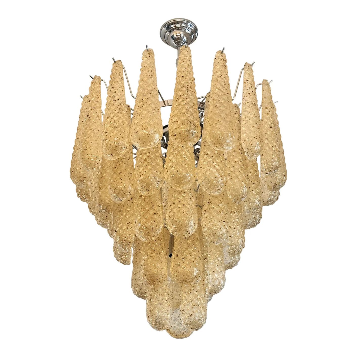 VORELLI Rimini Conchiglie Murano Shell Glass Circular Chandelier - Conchiglie Murano Shell Glass image 2