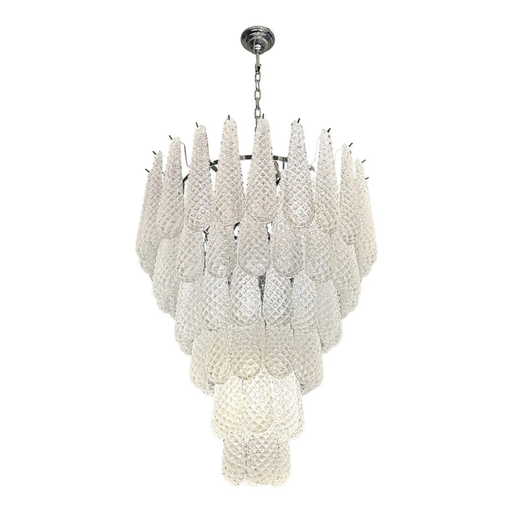 VORELLI Roma Conchiglie Murano Shell Glass Staircase Chandelier - Conchiglie Murano Shell Glass image 1
