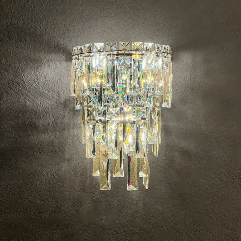 Side profile of the Abruzzi Wall Sconce highlighting its slim architectural silhouette and premium metalwork.