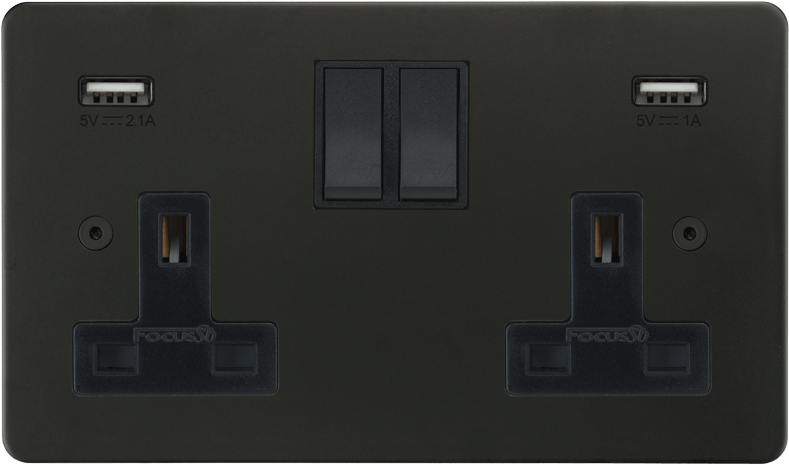 Ambassador Classic Double Socket + USB by VORELLI, luxury electrical accessory product image for luxury residential and hospitality