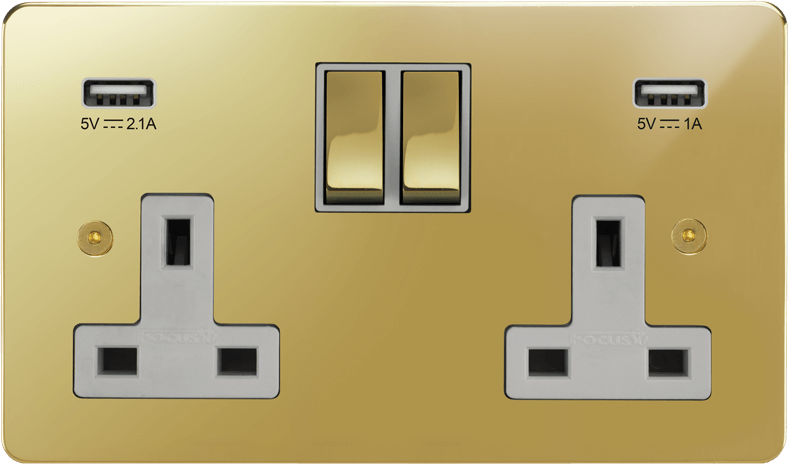Ambassador Classic Double Socket + USB by VORELLI, luxury electrical accessory product image for luxury residential and hospitality