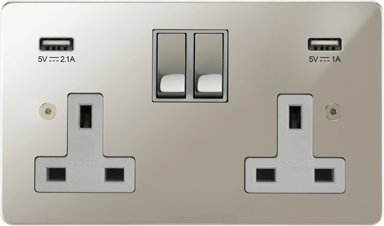 Ambassador Classic Double Socket + USB by VORELLI, luxury electrical accessory product image for luxury residential and hospitality