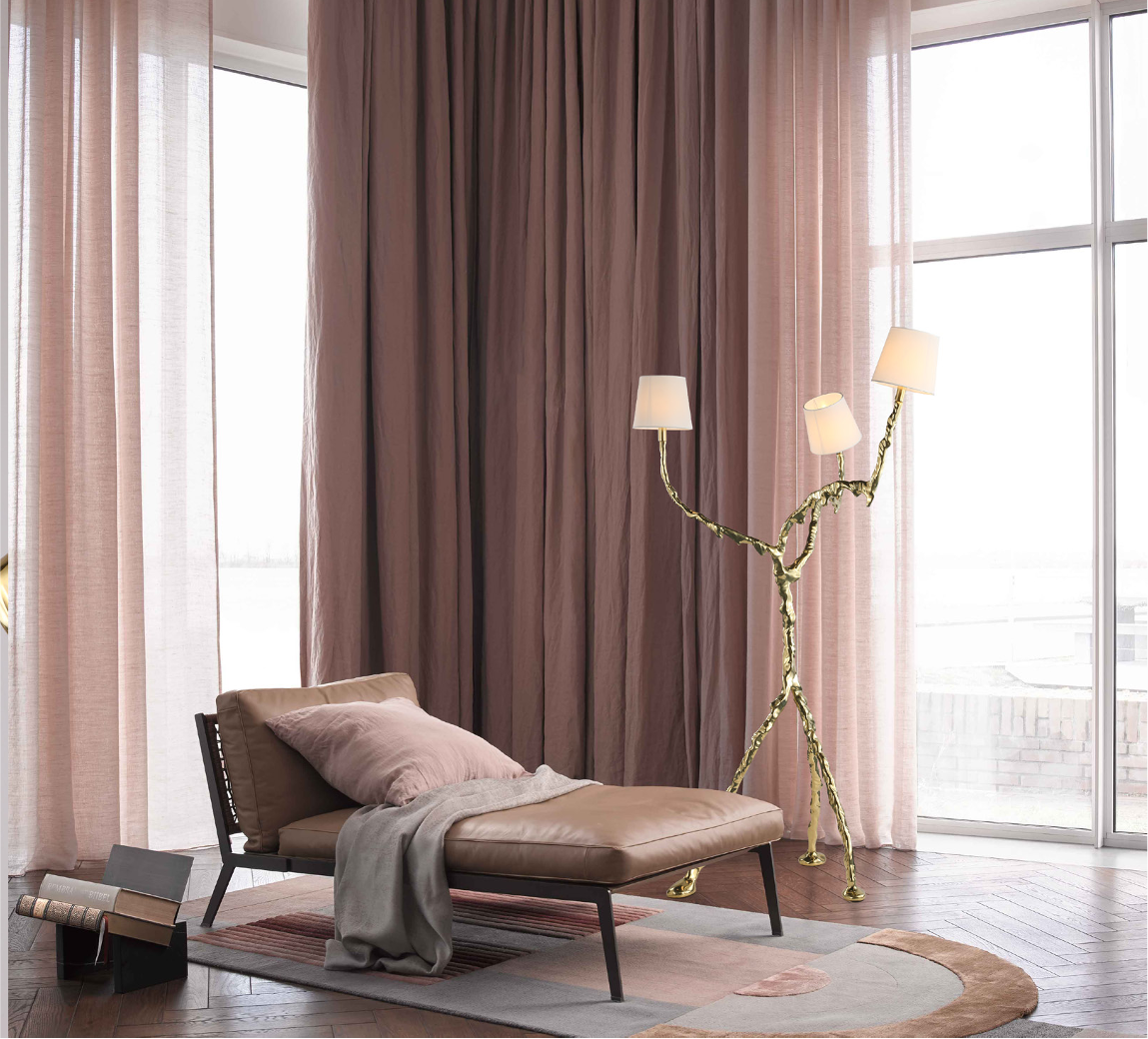 VORELLI® Arboris Floor Lamp styled in a luxury living space with sculptural branch design and soft white lampshades