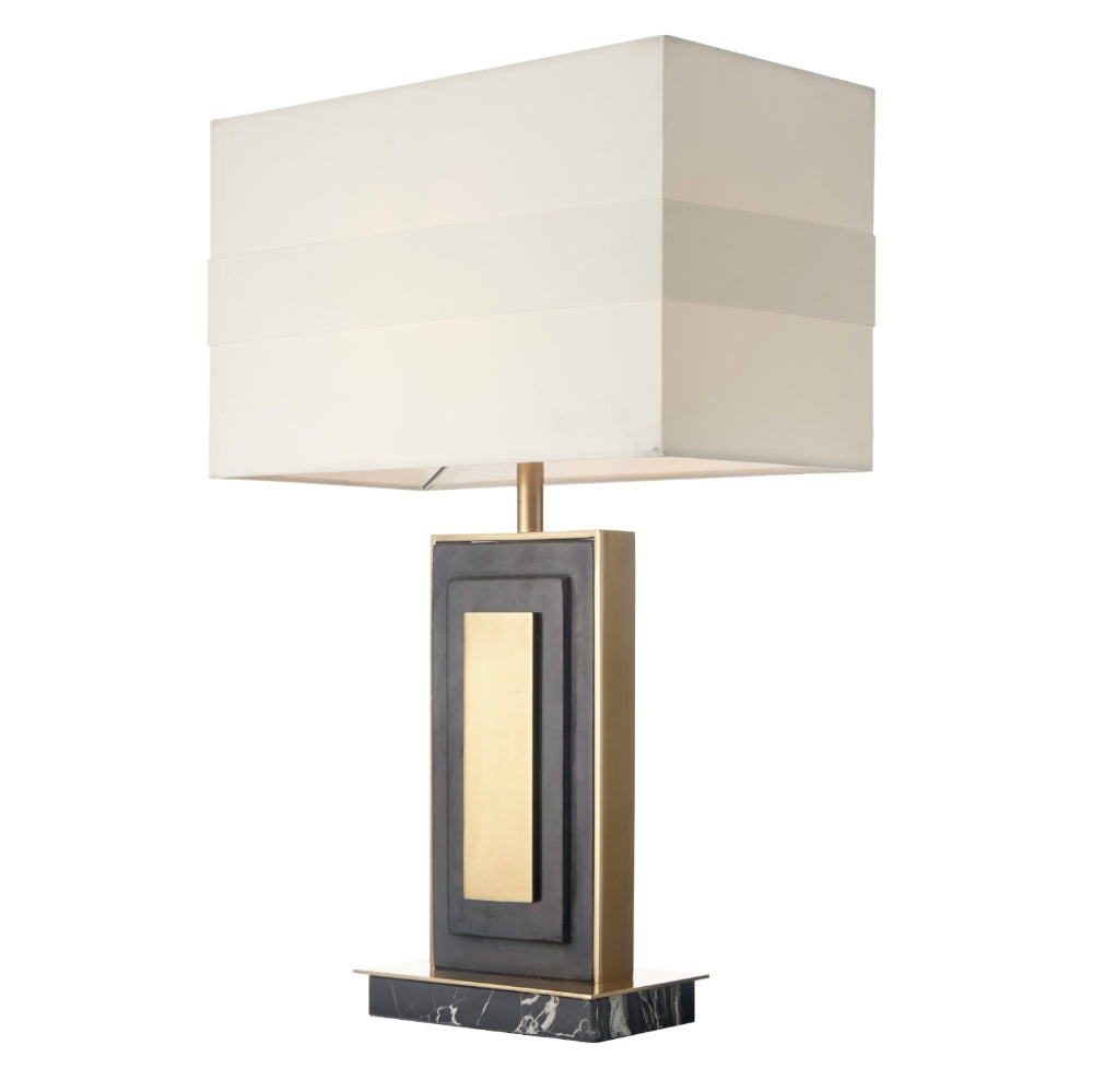 VORELLI® Ardelle antique brass table lamp with marble base
