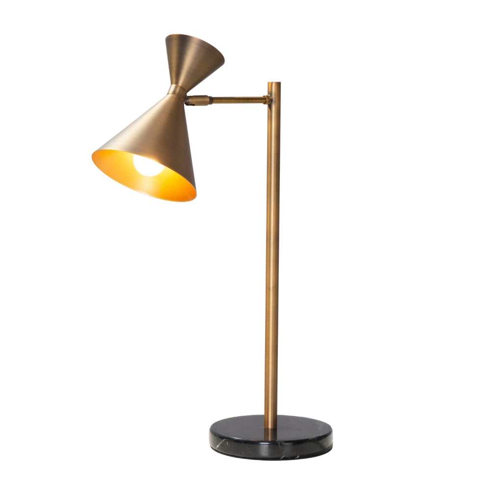 VORELLI® Ardinor brass desk lamp with black marble base