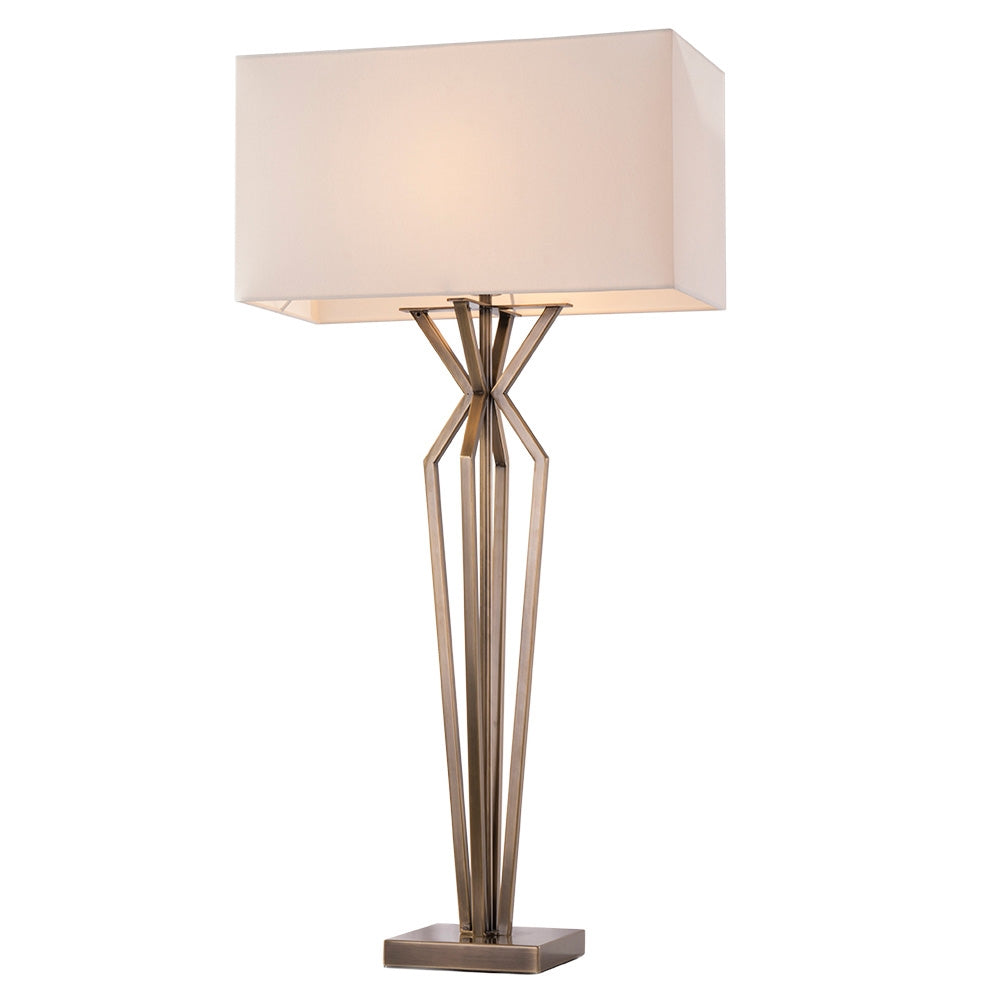VORELLI® Arvante tall brass architectural table lamp