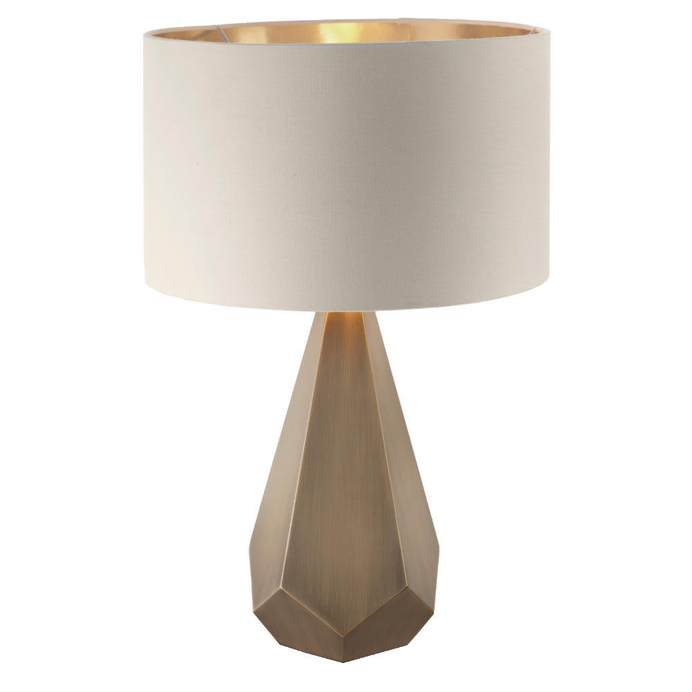 VORELLI® Arvion antique brass faceted table lamp