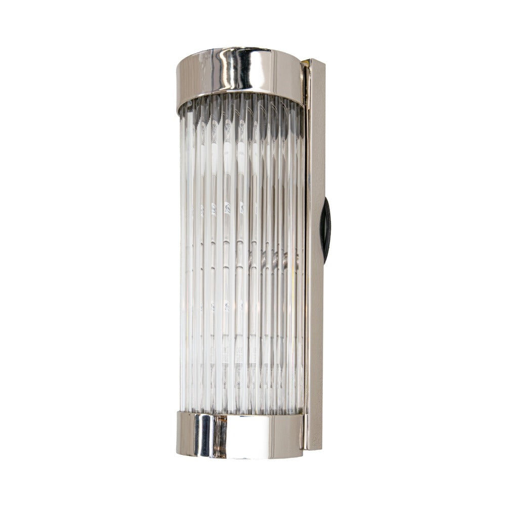 VORELLI® Aurelio nickel wall light with ribbed glass