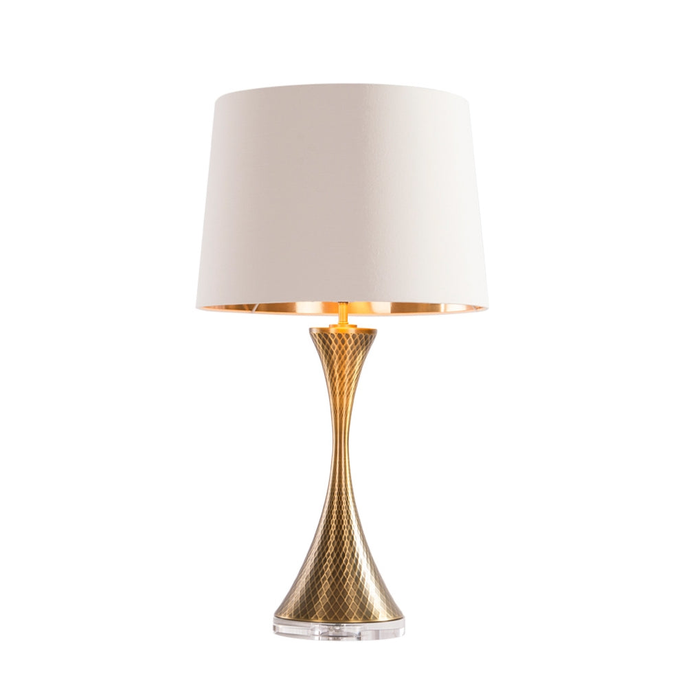 VORELLI® Aurelis brass table lamp with crystal detail