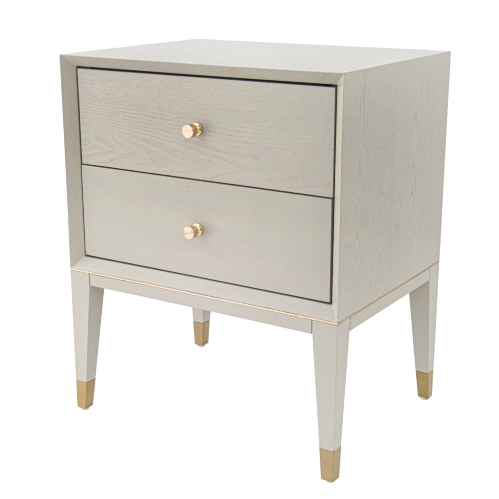 Bayeva Brass Ceramic Grey Side Table by VORELLI, product image for luxury residential and hospitality projects