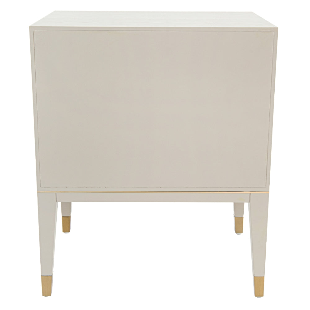Bayeva Brass Ceramic Grey Side Table by VORELLI, product image for luxury residential and hospitality projects