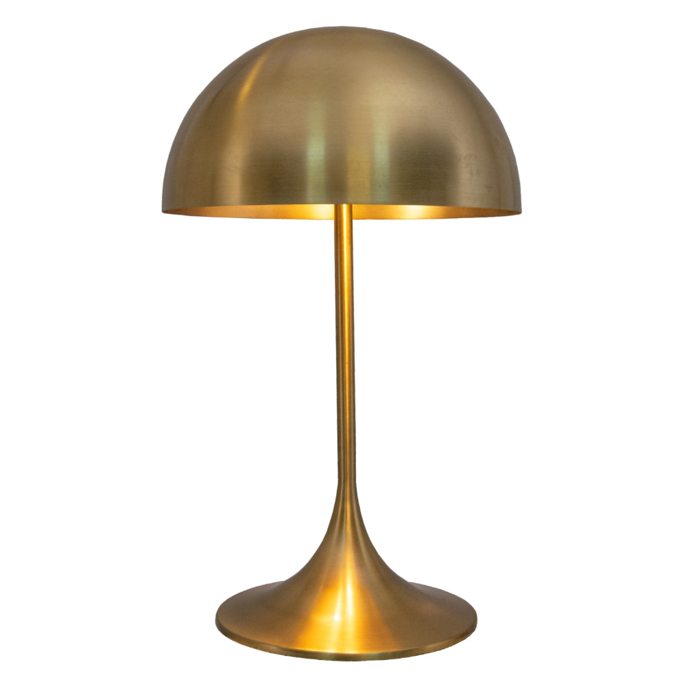 VORELLI® Bellaro antique brass curved dome table lamp