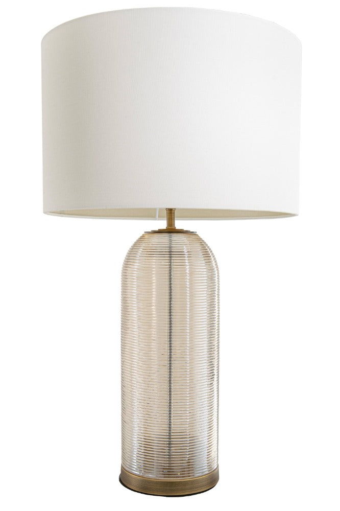 Churevo Ornate Brass Column Table Lamp by VORELLI, table lamp product image for bedrooms, consoles and hotel suites