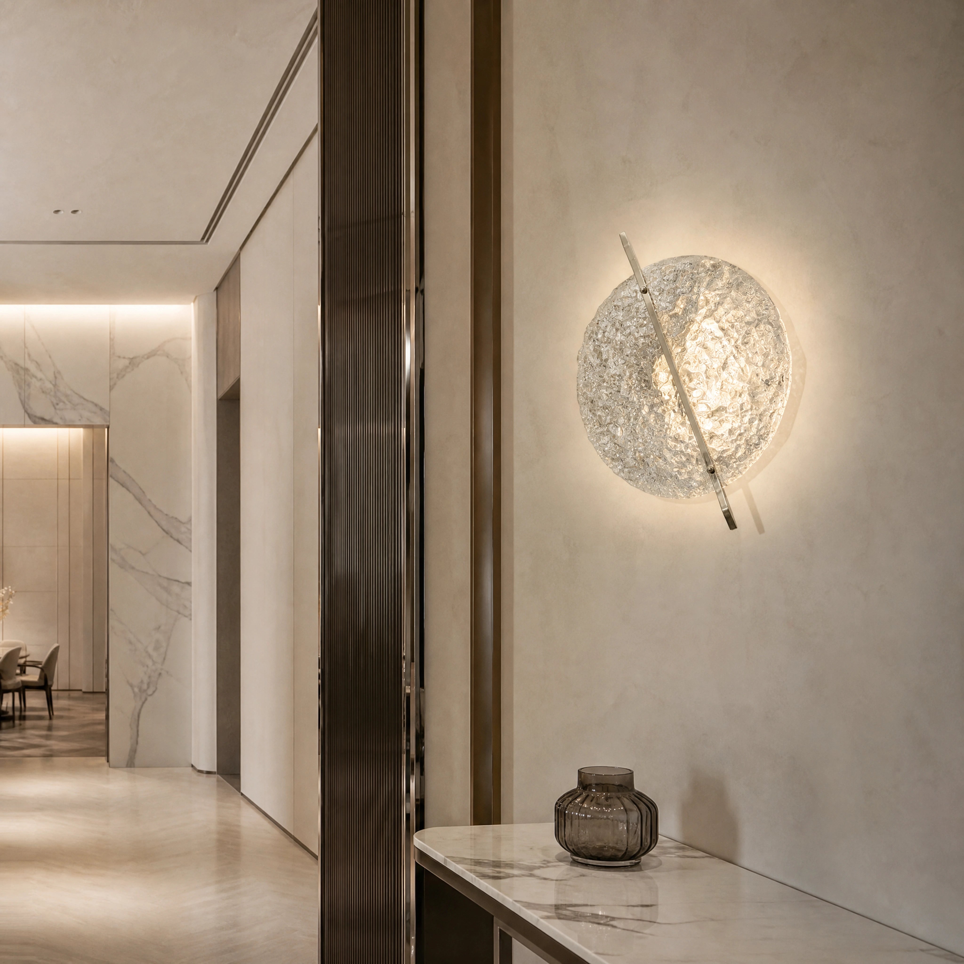 Costanza Planet Murano Glass Wall Light luxury hospitality interior lifestyle image by VORELLI