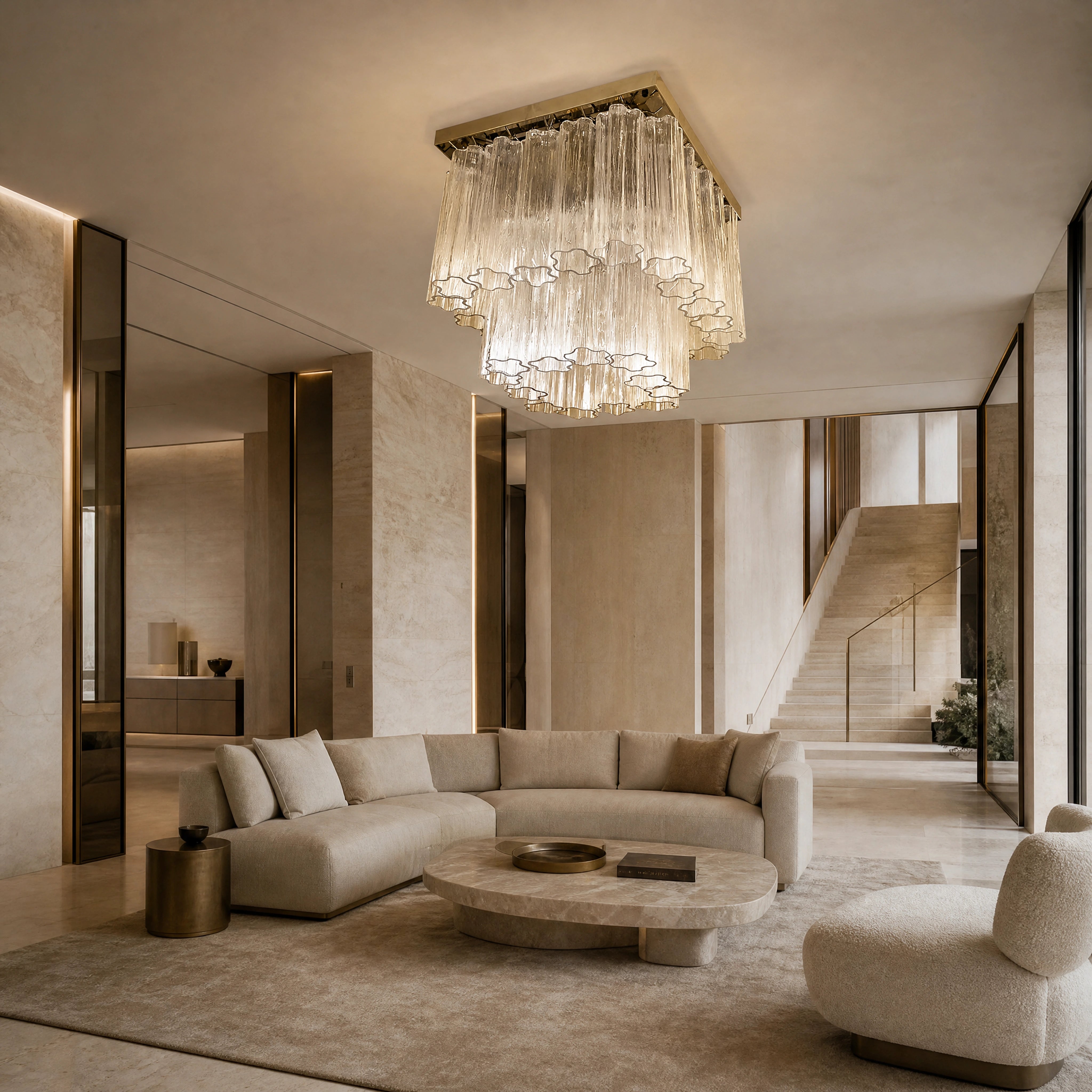 Elvira Tronchi Murano Glass Ceiling Light UHNW private residence luxury lifestyle image by VORELLI