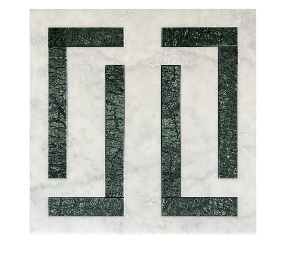 Double L Waterjet Marble Mosaic luxury mixed waterjet marble mosaic for premium UK interiors