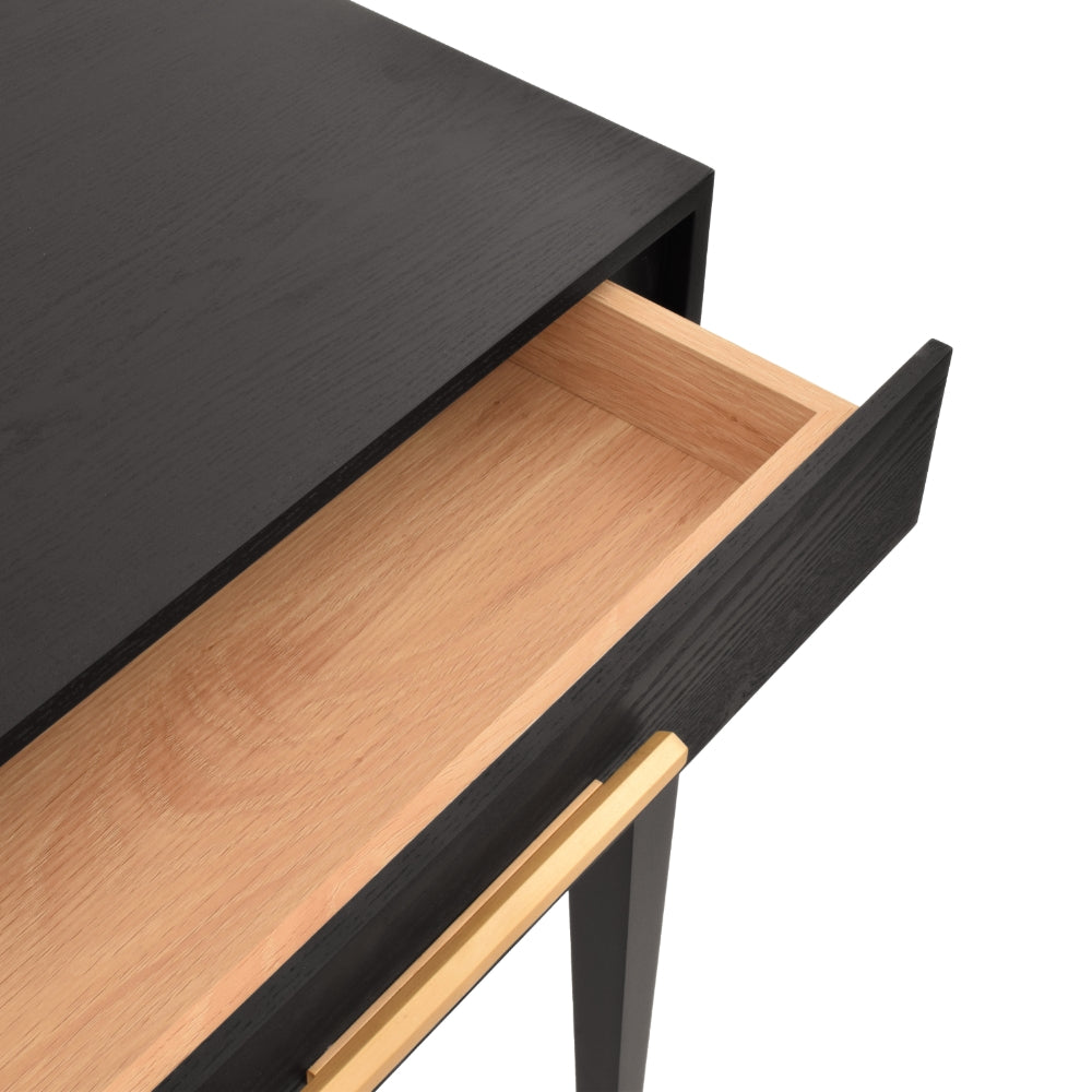 Evano Brass Black Ash Veneer Dressing Table by VORELLI, product image for luxury residential and hospitality projects
