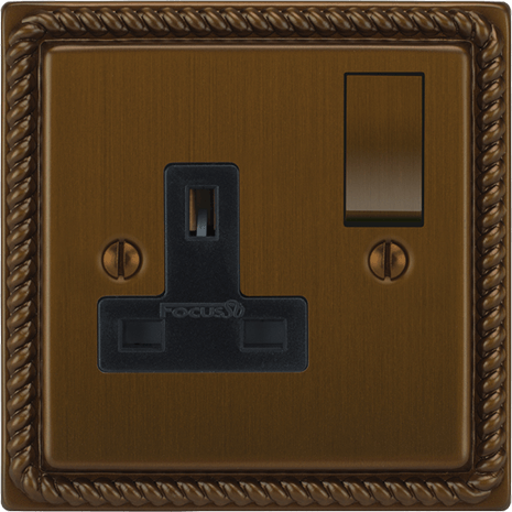 Georgian Single Socket architectural switches view 5