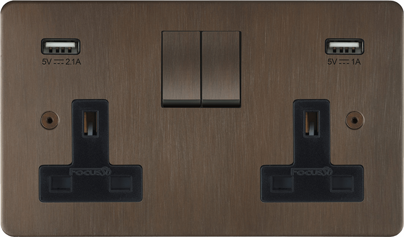 Horizon Classic Double Socket + USB architectural switches view 8