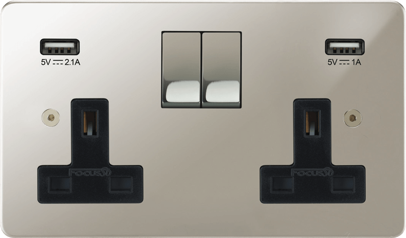 Horizon Classic Double Socket + USB architectural switches view 13