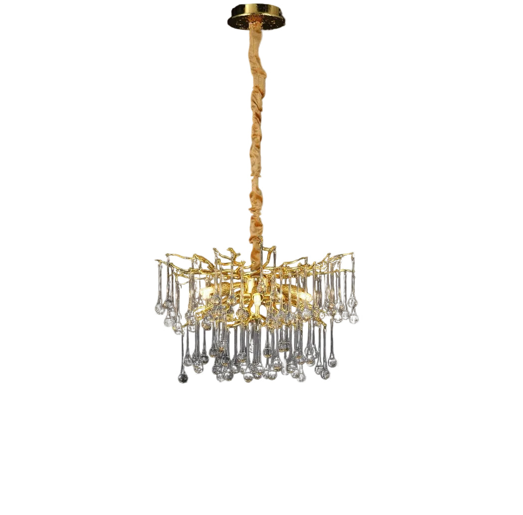 VORELLI® L’Albero d’Oro Pendant Light II with sculptural branches and cascading crystal drops