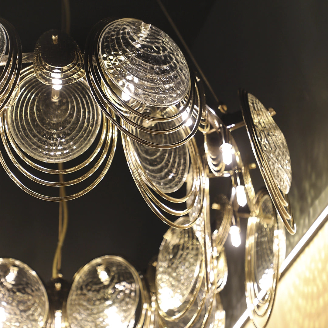 VORELLI® Coral Round Luxury Chandelier styled within a refined luxury interior