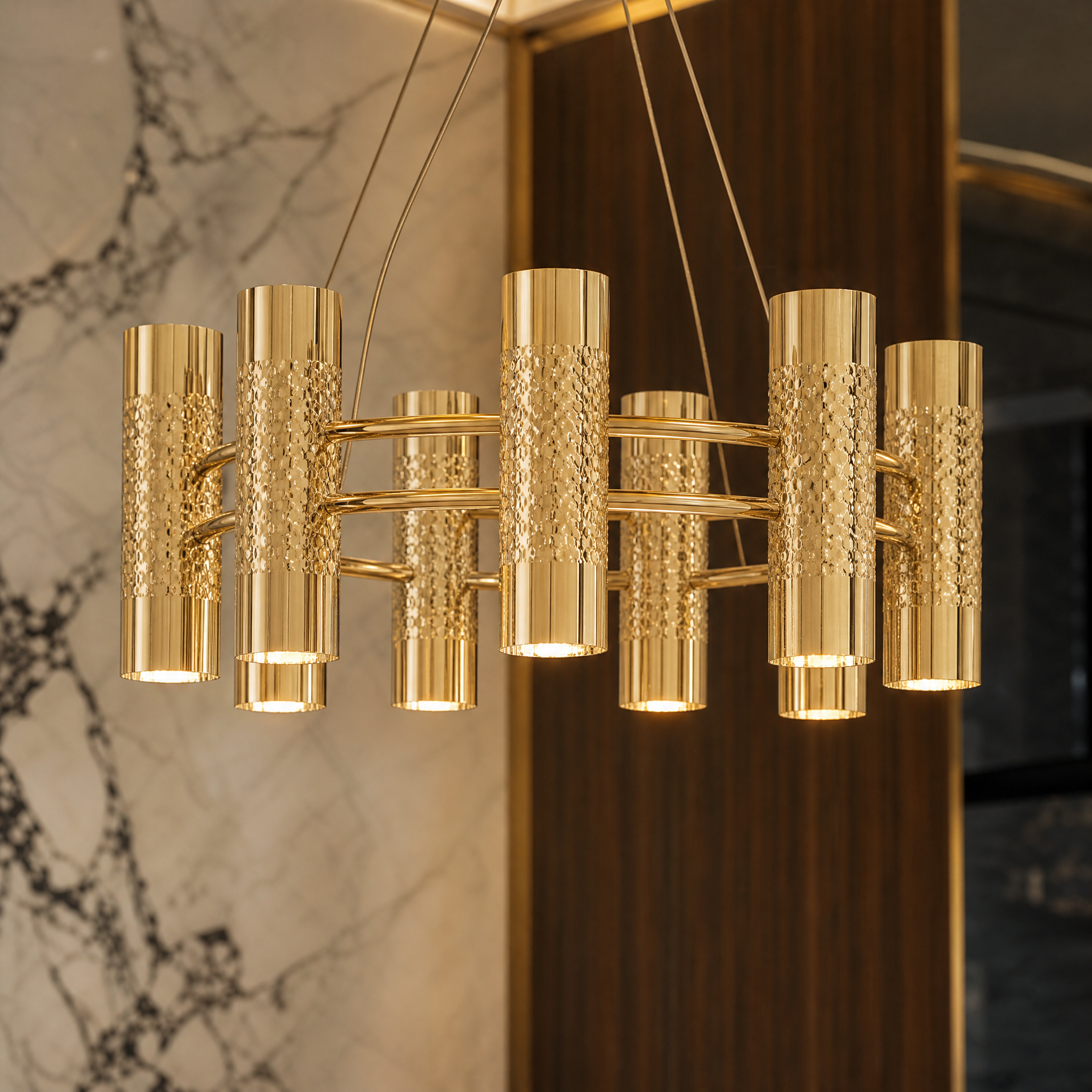 Madison Luxury Circular Chandelier close-up craftsmanship detail image by VORELLI