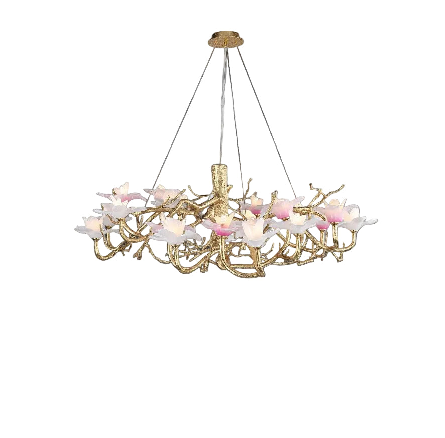 Magnolia Circular Chandelier luxury floral lighting by VORELLI®
