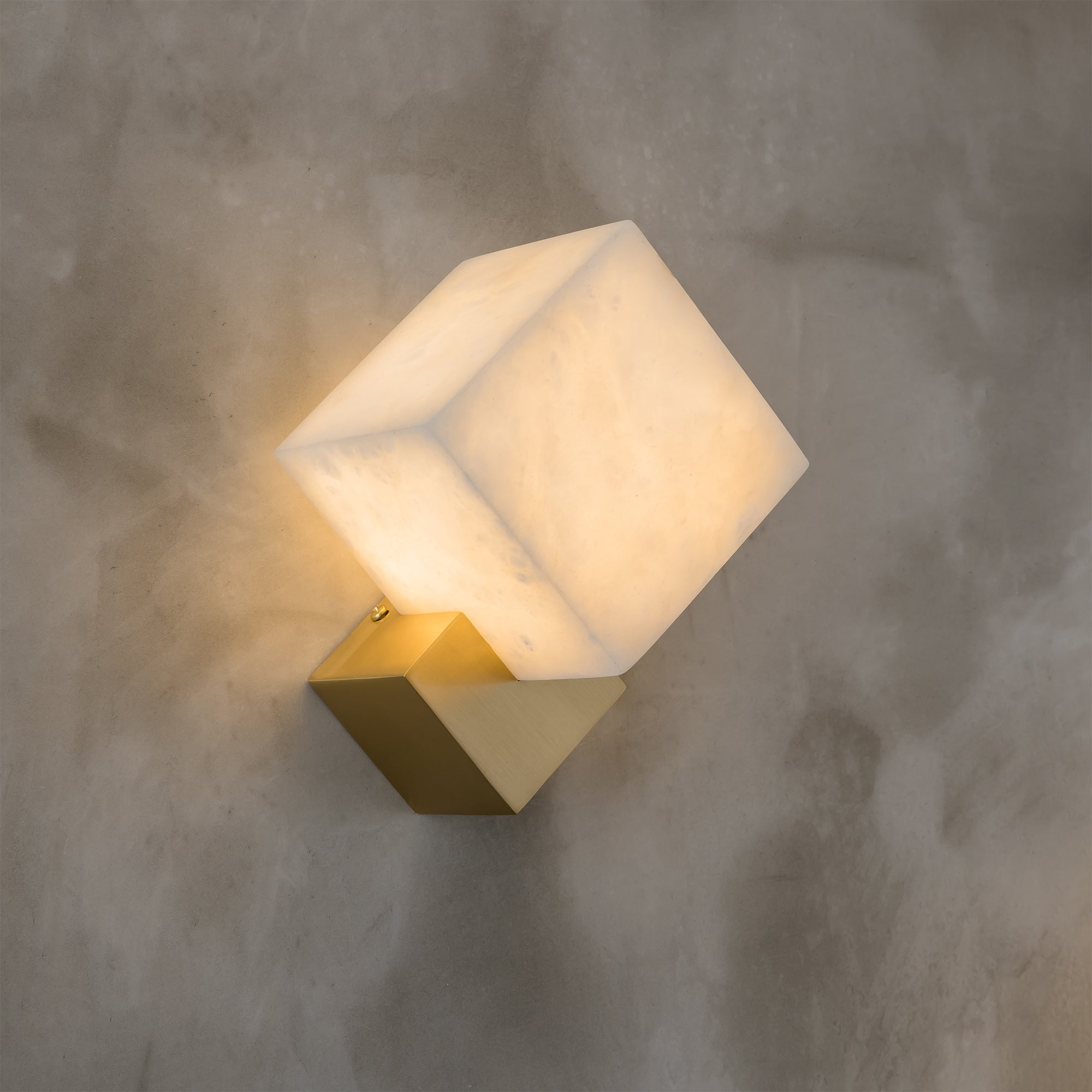 VORELLI® Modena modern marble wall sconce mounted on wall with soft diffused illumination