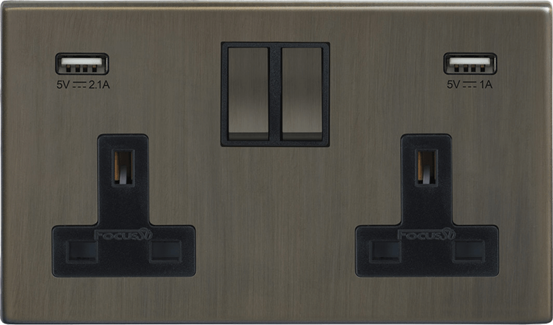 Morpheus Double Socket + USB architectural switches view 8