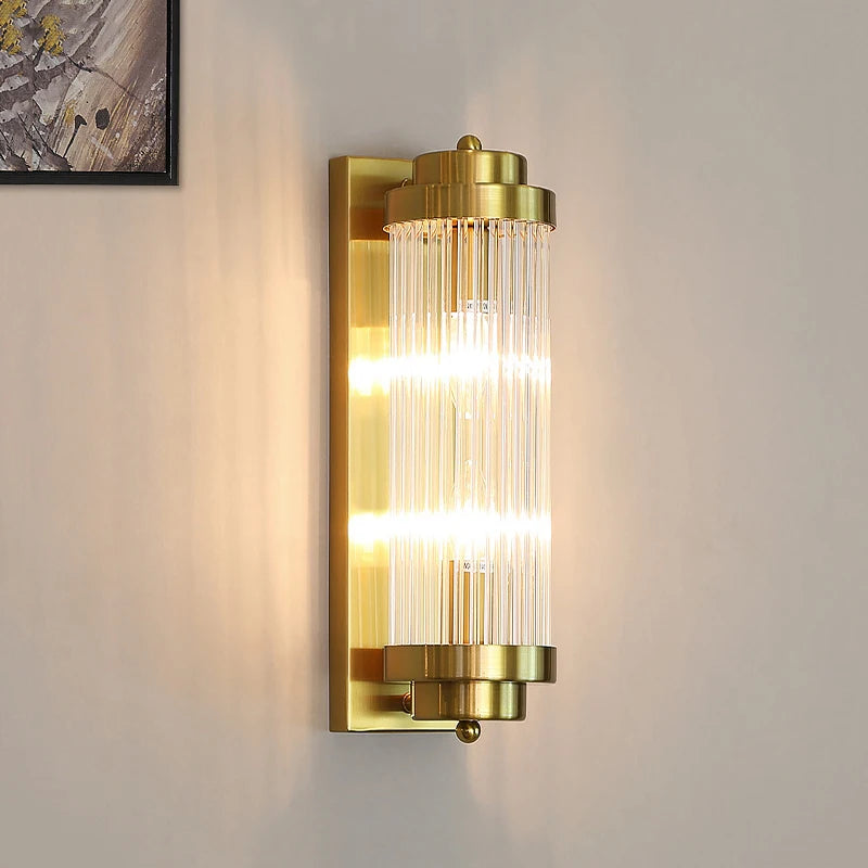 VORELLI® Mykonos modern crystal wall sconce mounted on wall creating refined ambient lighting