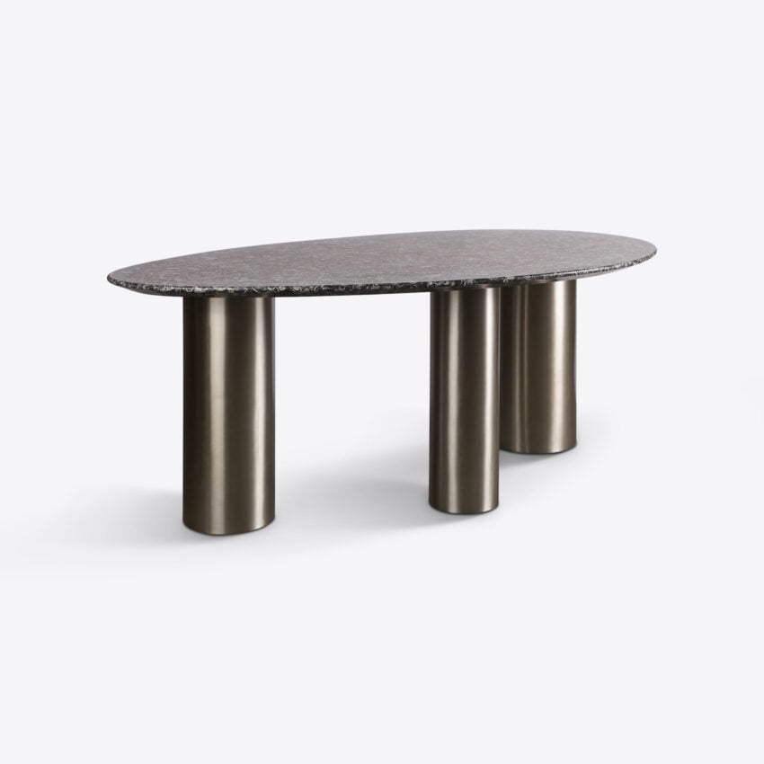 Nisha Fossil Black Marble Dining Table dining table view 5