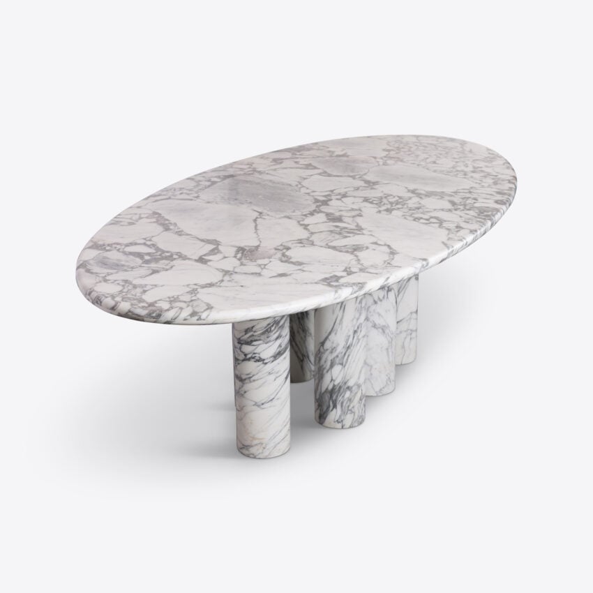 Olivaro Arabescato Marble Dining Table dining table view 6