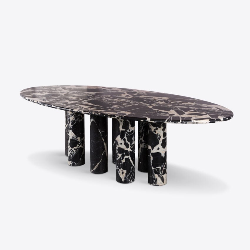 Olivaro Napoleon Black Marble Dining Table dining table view 4