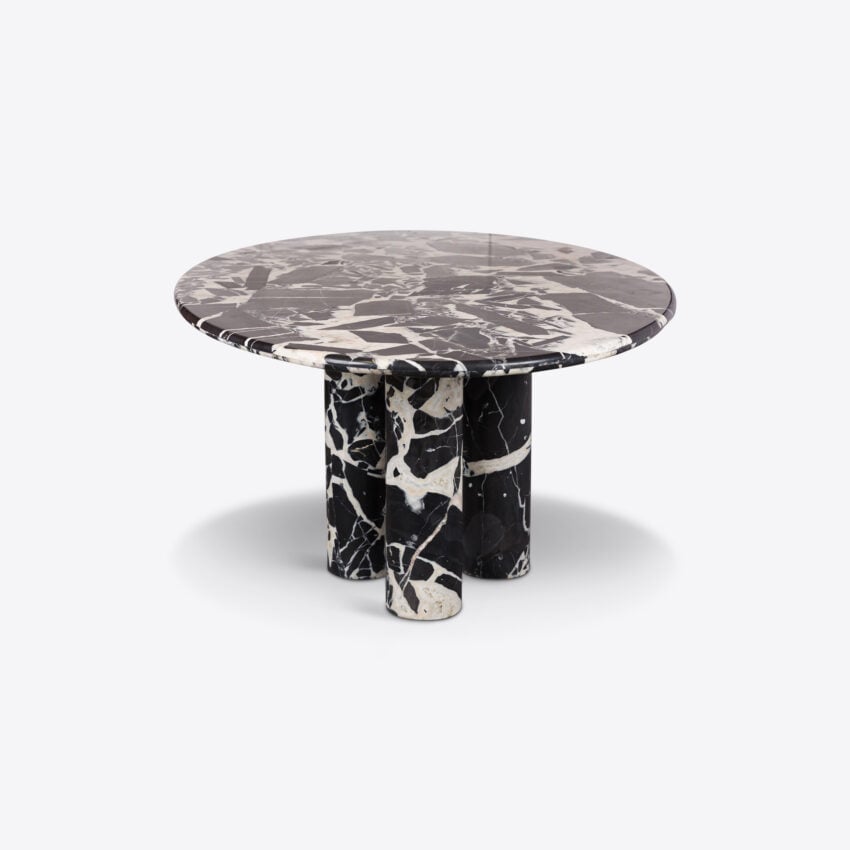 Olivaro Napoleon Black Marble Dining Table dining table view 6