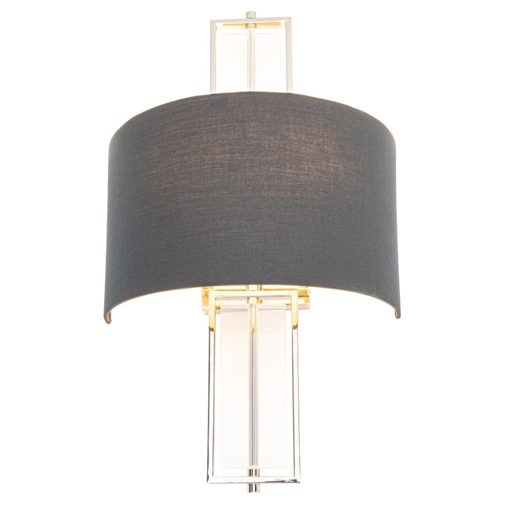 VORELLI® Ravelle nickel wall light with charcoal shade