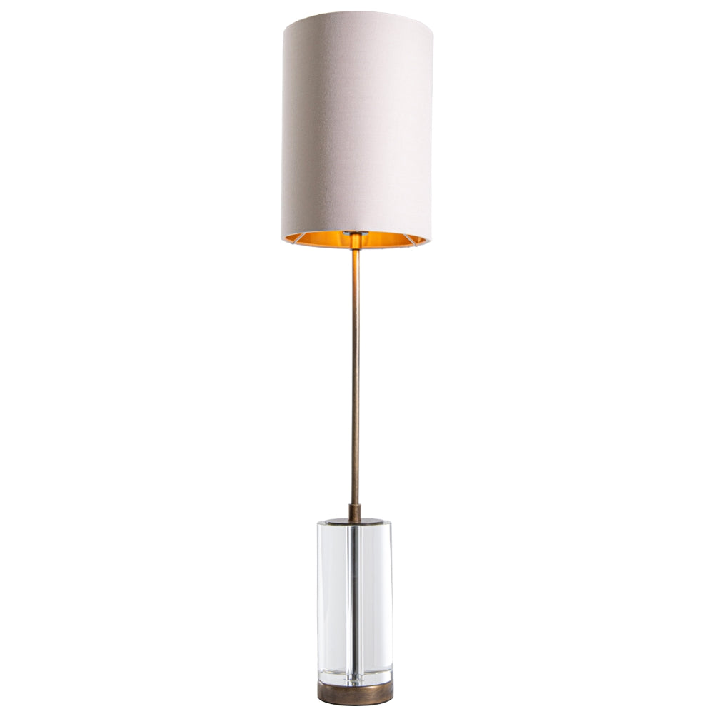VORELLI® Renvaro brass table lamp with crystal base