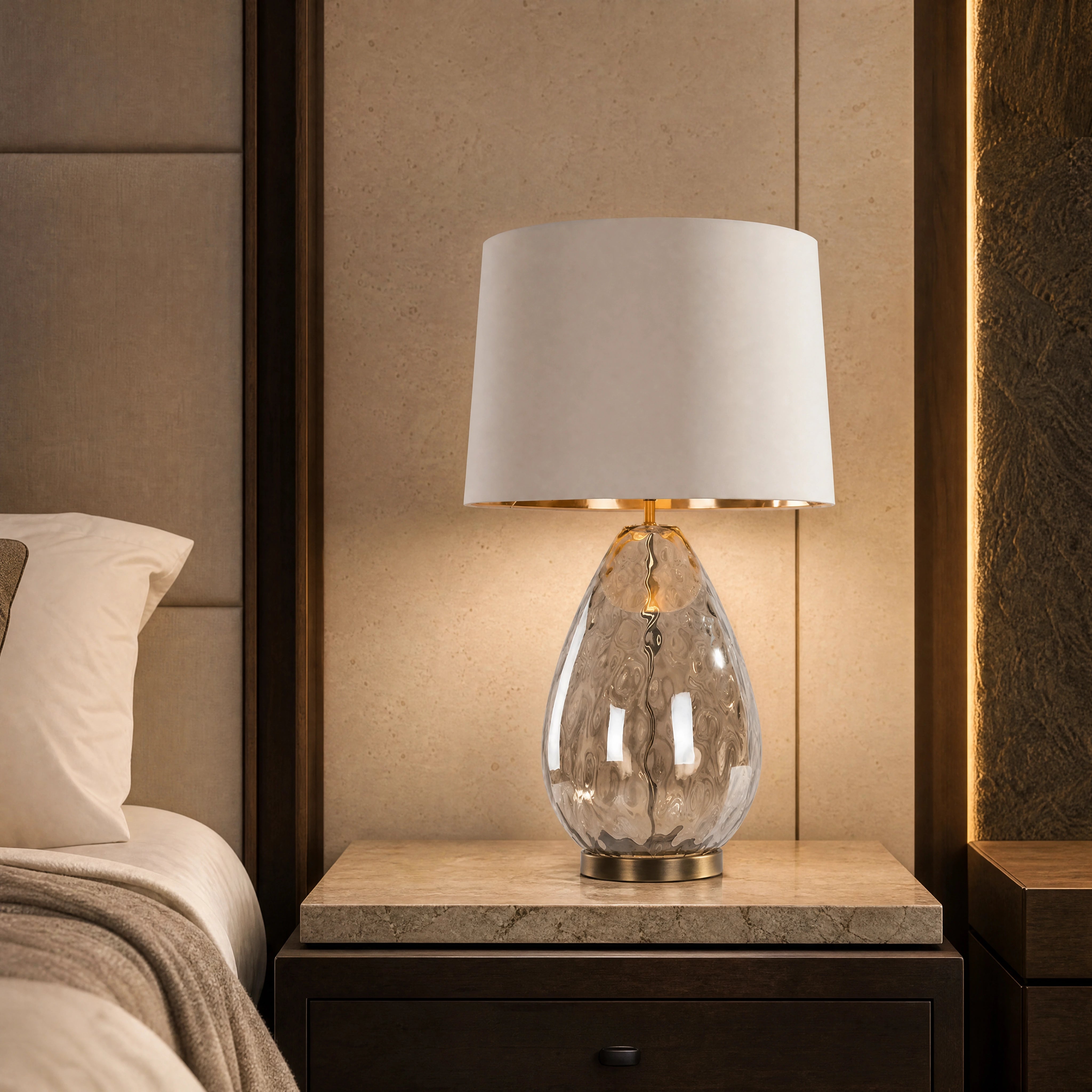 Riovena Marble Base Elegant Table Lamp luxury hospitality interior lifestyle image by VORELLI