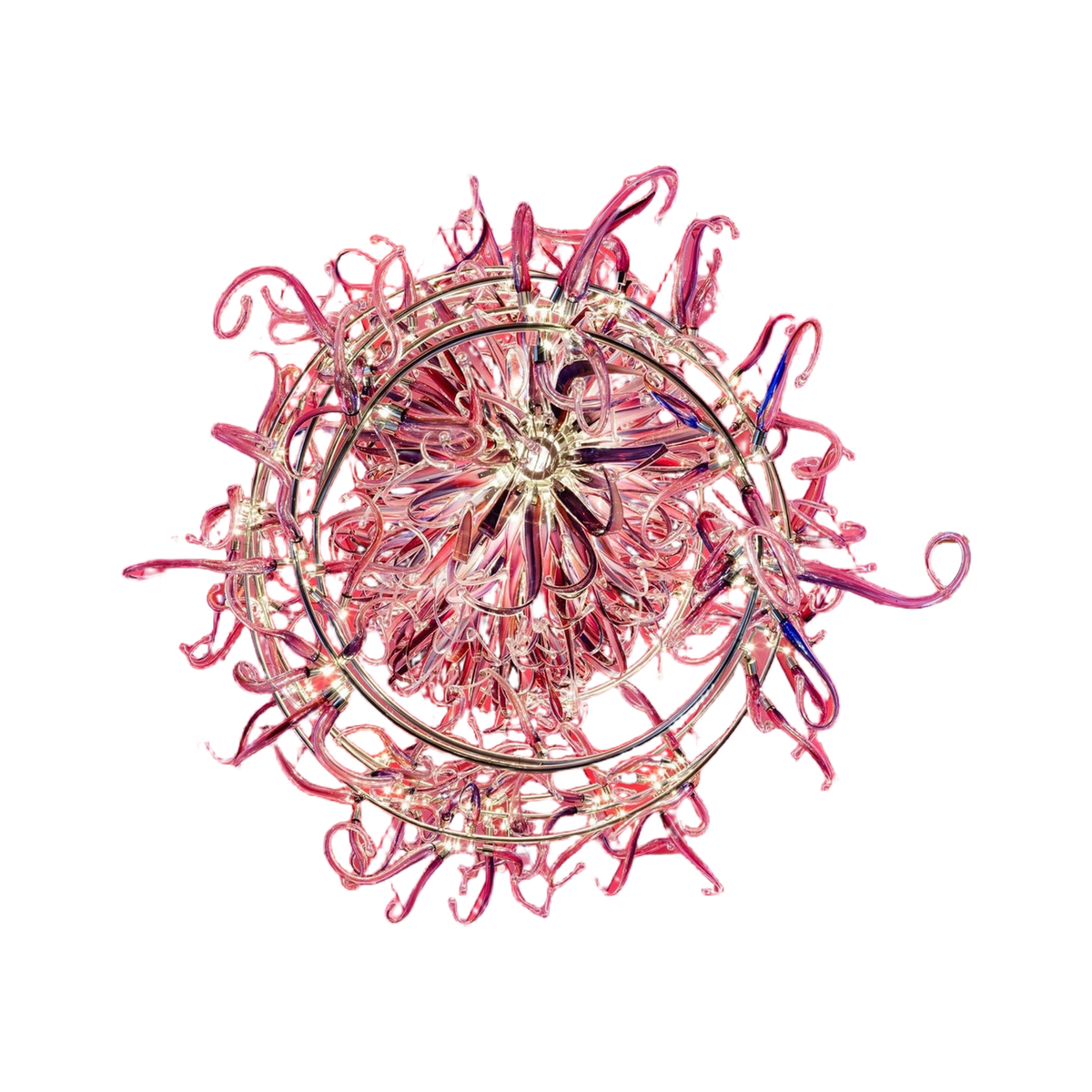 VORELLI® Steel Frame Pink Flower Project Installation on a pure white background.