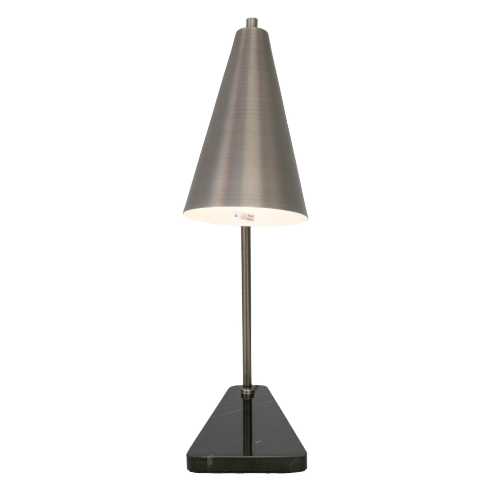 VORELLI® Strava gunmetal desk lamp with marble base