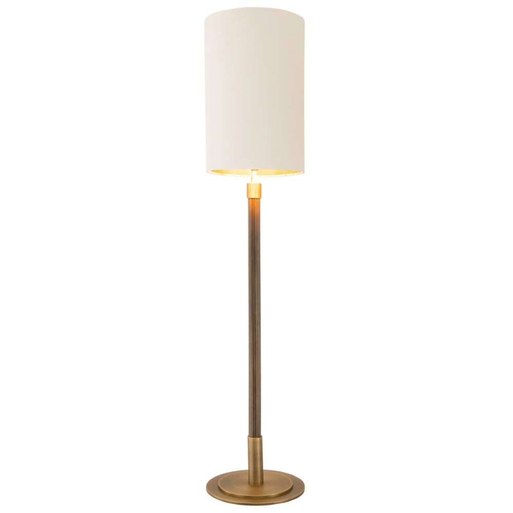 VORELLI® Tavero tall brass table lamp with opal shade