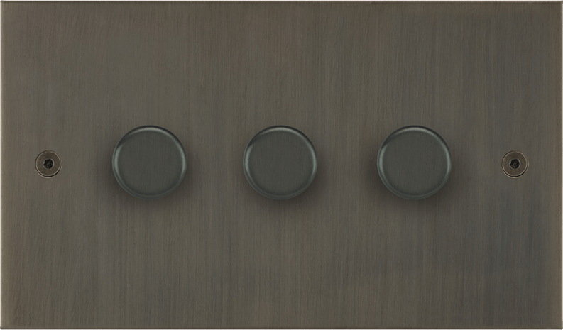 True Edge Dimmer Switch by VORELLI, luxury electrical accessory product image for luxury residential and hospitality specifications