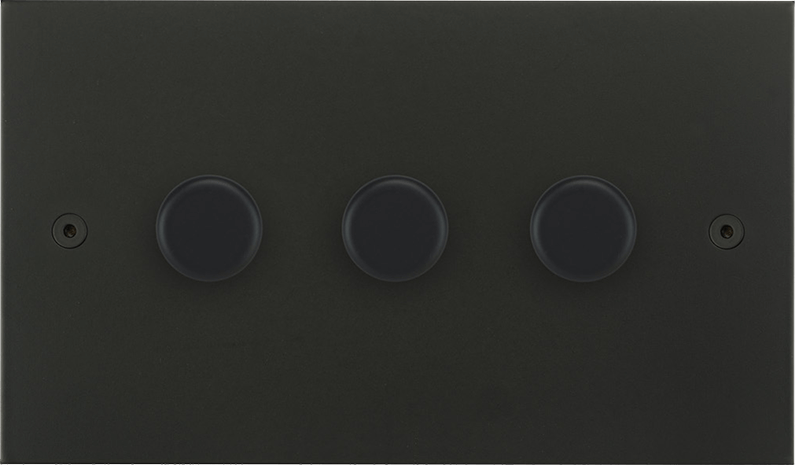 True Edge Dimmer Switch by VORELLI, luxury electrical accessory product image for luxury residential and hospitality specifications