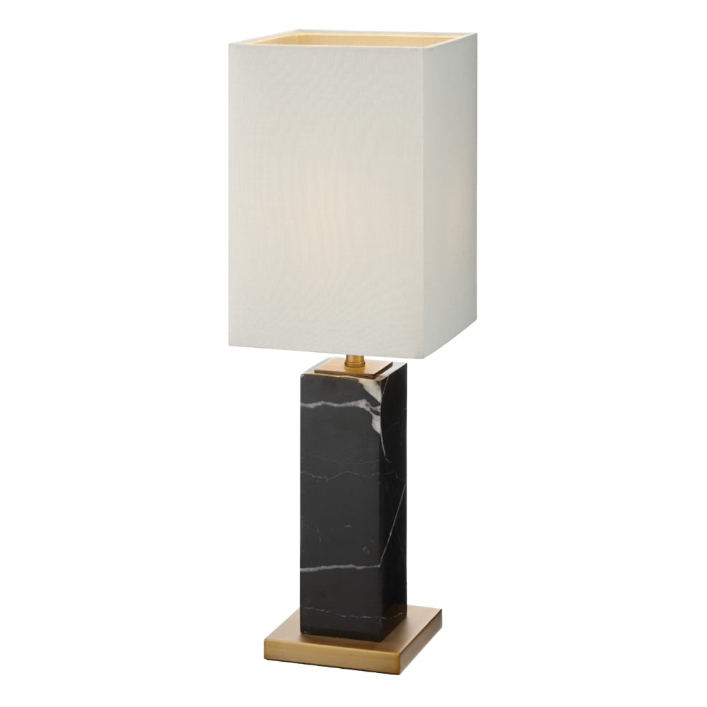 VORELLI® Valdoro black marble and antique brass table lamp