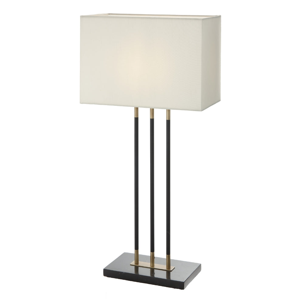 VORELLI® Varelle matte antique brass and marble table lamp