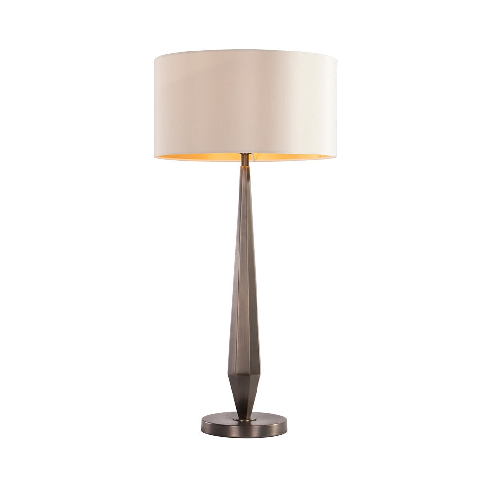 VORELLI® Velmora dark brass table lamp with cream shade