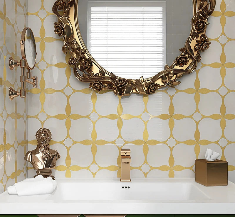 White Waterjet Marble Mosaic luxury white waterjet marble mosaic for premium UK interiors