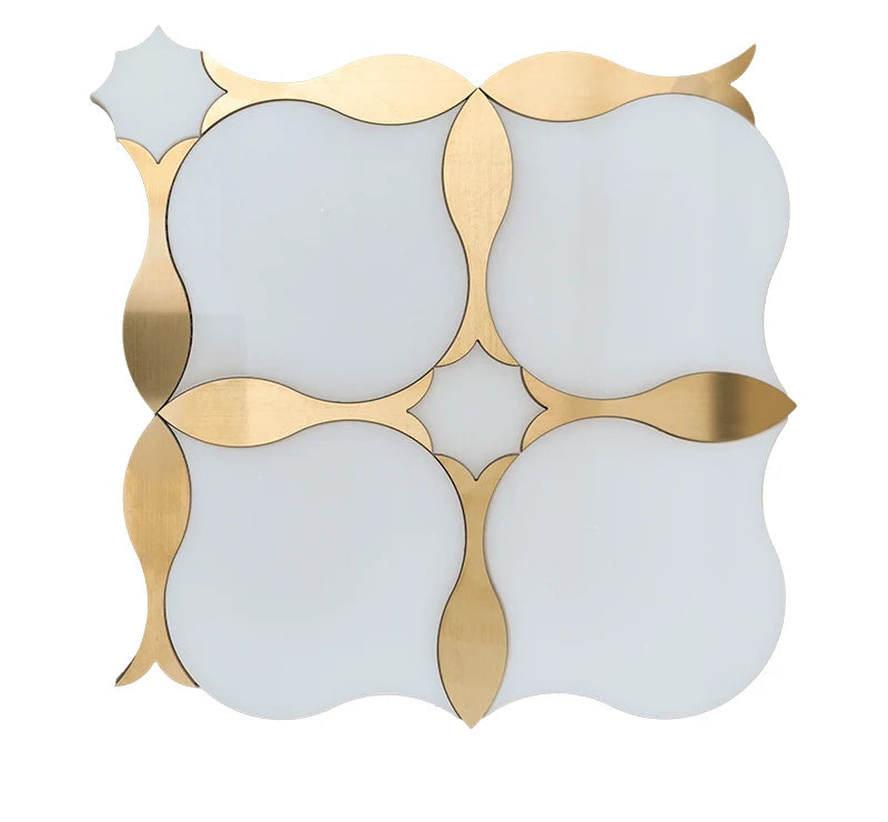 White Waterjet Marble Mosaic luxury white waterjet marble mosaic for premium UK interiors