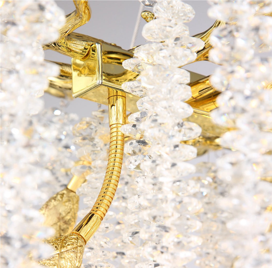 Sculptural wall light frame with crystal detailing from the VORELLI® Wisteria collection