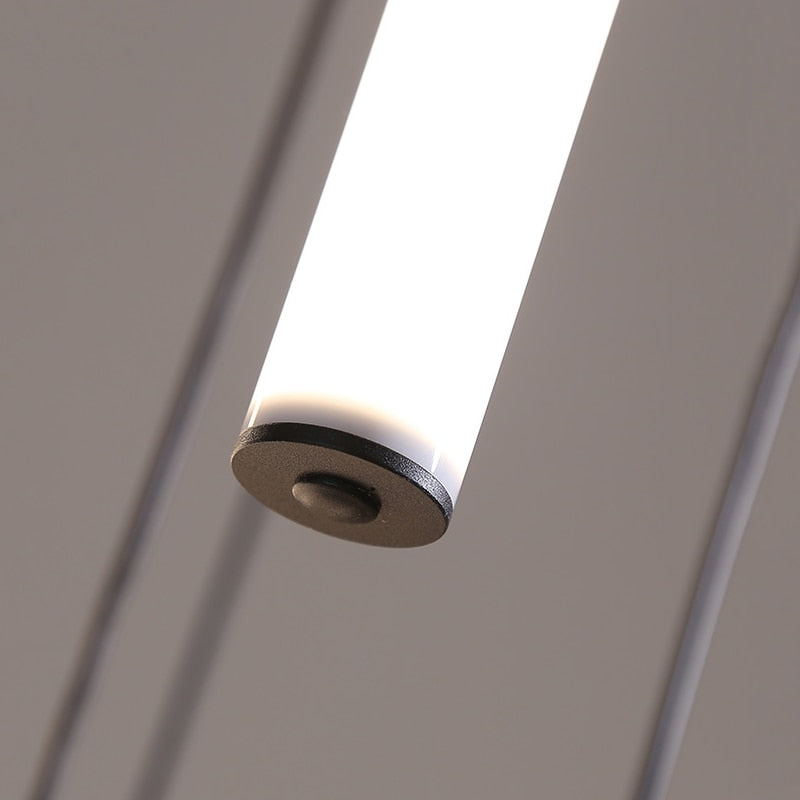 close up of cowley pendant tube showing refined minimal hardware